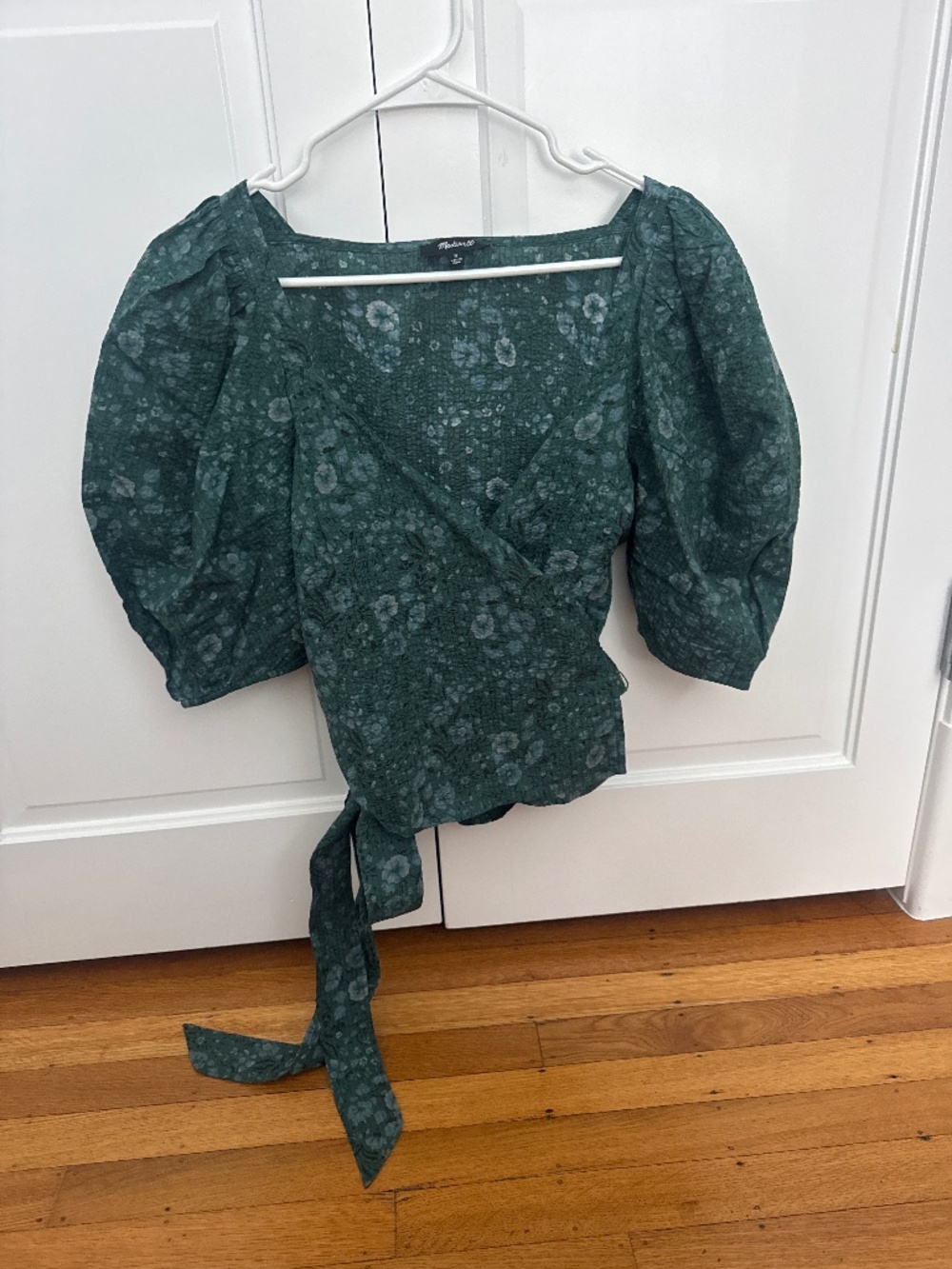 Green Madewell Pouf Sleeve Blouse